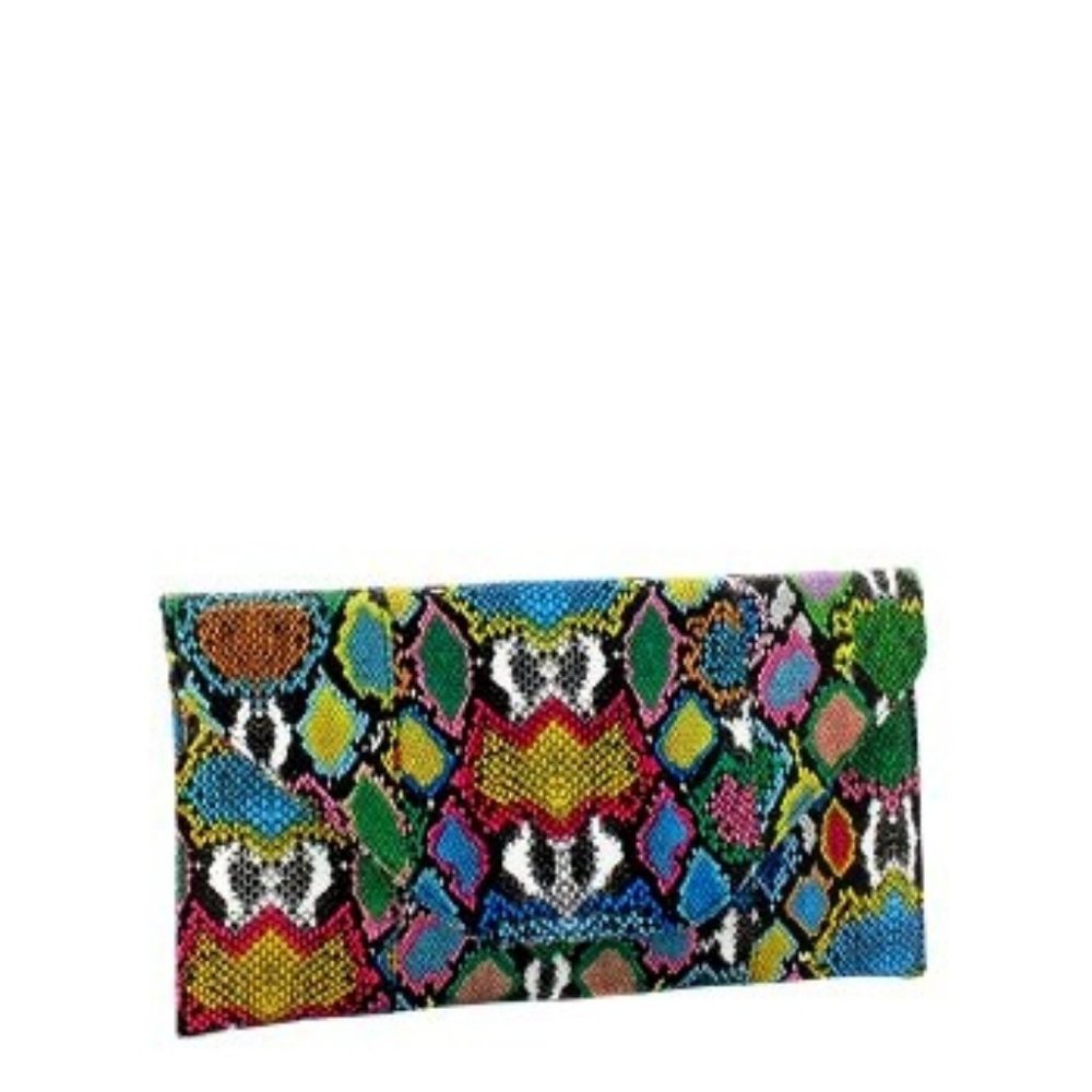 Fashion Faux Snake Envelope Clutch